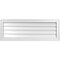 Ekena Millwork Vertical Surface Mount PVC Gable Vnt: Non-Functional, w/2"W x 1-1/2"H, Brickmould Frame, 38"W x 14"H GVPVE38X1402SN - alternate 1